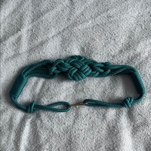Vintage Teal Braided belt